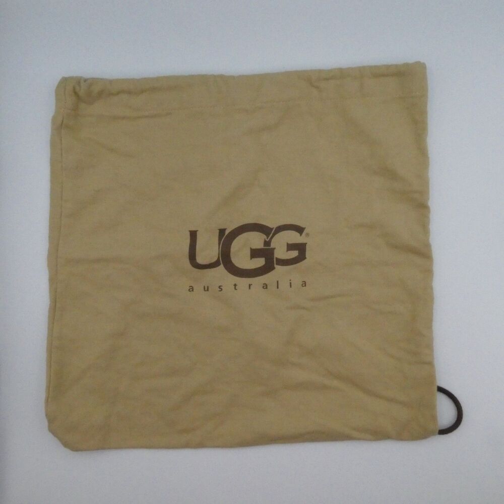 UGG Drawstring Dust Bag Cover Storage 16" x 15" Cotton shoulder straps EUC